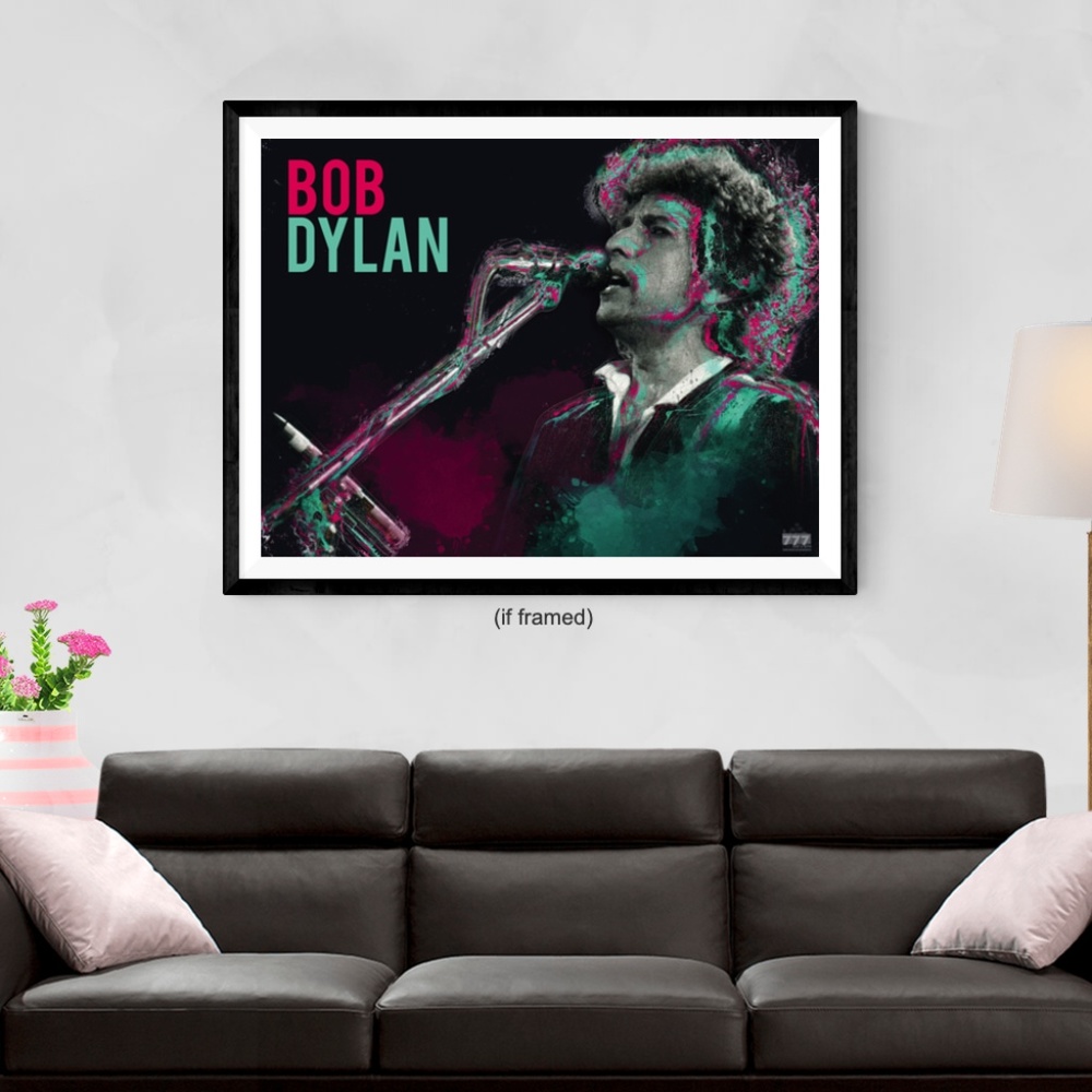 Bob Dylan Poster Music Wall Art Print (24x18)
